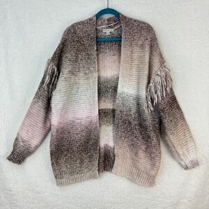 Frye and Co.‎ Pink Knit Open Cardigan Sweater Womens Long Sleeve Cozy Size Large